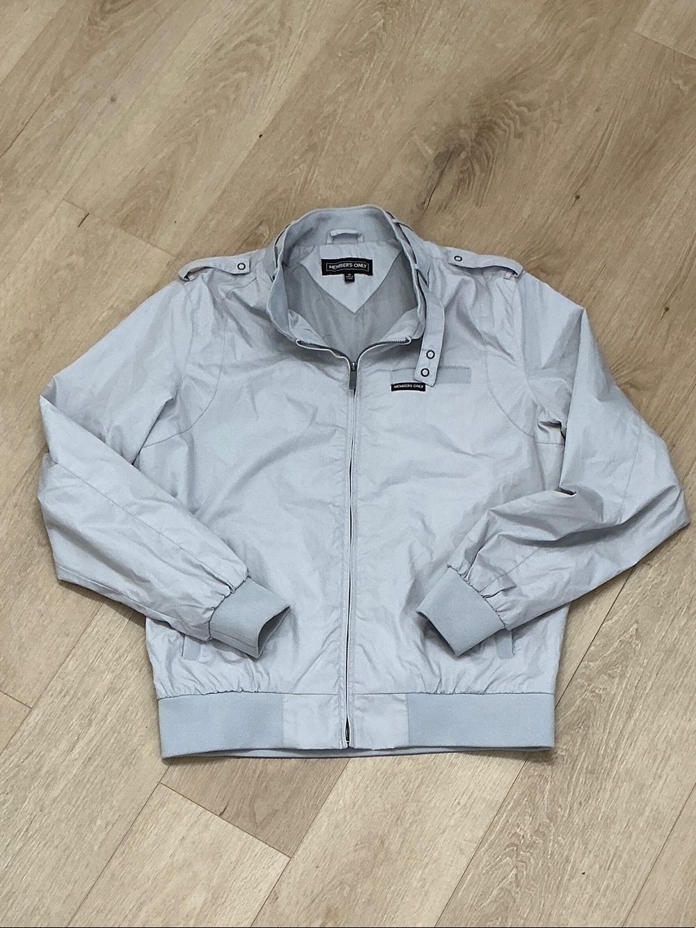 Members Only Light Gray Bomber Jacket
